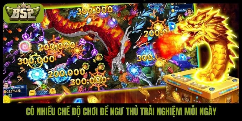 Có nhiều chế độ chơi để ngư thủ trải nghiệm mỗi ngày